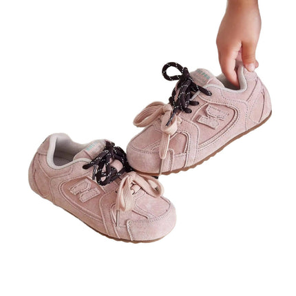 Girls' Sneakers 2026 Spring and Autumn New Retro Style for Older Children Trendy Casual Boys' Versatile Soft-Soled Shoes