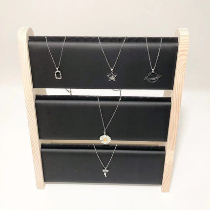 Bamboo necklace display stand stall desktop decoration display props display board jewelry storage tray jewelry rack