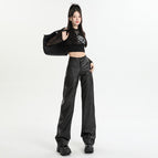 Thickened black trousers (coffee) / XS