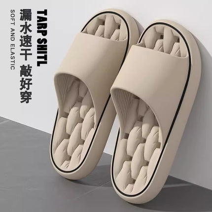 Slippers for Women, Summer Couples, Indoor Home Bathroom Bathing, Leaking, Non-Slip, Thick-Soled, Shit-Stepping Household Sandals, Slippers for Men