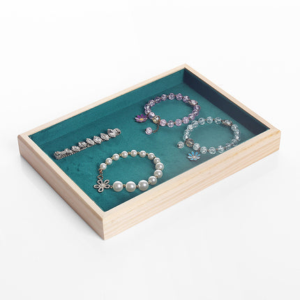 Solid wood watch tray earrings rack ring tray household jewelry rack storage tray bracelet rack stall jewelry display stand