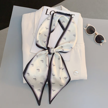 2025 New Long Scarf Korean Style Printed Temperament Scarf Summer Fashion Decorative Bangle Scarf Factory Wholesale