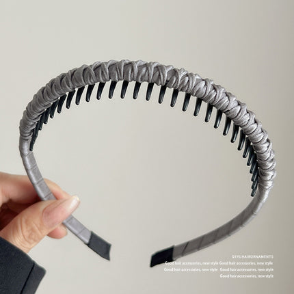 New Trendy Headband for Women, Popular on Social Media, Forehead Bangs and Stray Hair Organizer, Non-Slip with Teeth, Hair Tie for Washing Face