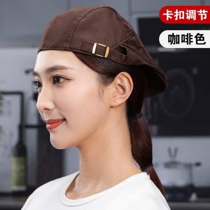 Catering work beret hot pot shop bakery coffee shop waiter breathable net cap oil smoke-proof chef cap