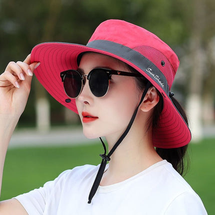 Hat Women's Summer Sun Hat Women's Sunscreen Hat Foldable Early Spring Breathable Sunshade Outdoor Mountaineering Leisure Fisherman Hat