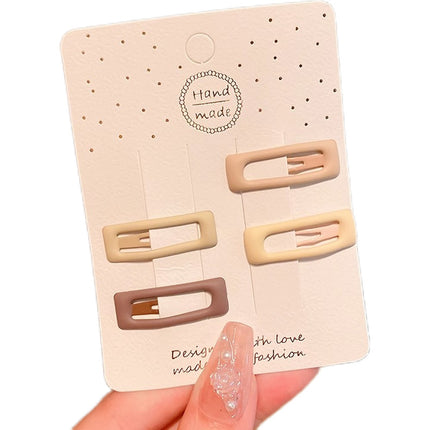 Milky Coffee Color Star Hairpin Baby Broken Hair Bb Clip Does Not Hurt Hair Little Girl Bangs Clip 2023 New Kidsren's Hairpin