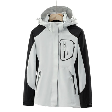Jacket Women's Autumn and Winter Three-In-One Detachable Windproof and Waterproof Mountaineering Clothing Outdoor Skiing and Camping Style Same Style for Men and Women