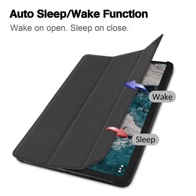 in stock Suitable for 2021 New Nokia T20 10.4 inch Tablet PC Protective Leather Case Three-fold Ultra-thin Case