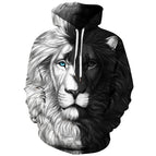 Animal lion head adult pullover / S