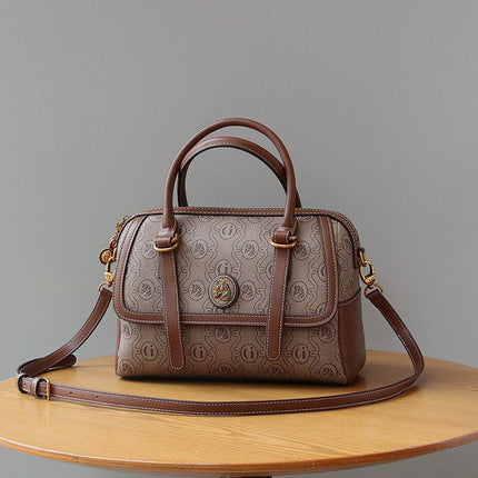 New Large Capacity Pillow Bag Fashion Unicorn Shoulder Commuter All-match Handbag Retro PVC Stitching Crossbody Bag