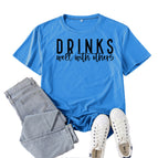 Lake blue (black font) / S