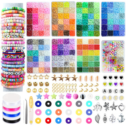 Cross-border soft pottery academic style handmade beaded diy material package box bracelet jewelry accessories bracelet beads