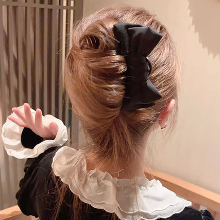 New Chinese Style Fabric Bow U-shaped Hair Hairpin Daily Cheongsam Hanfu Hair Disc Hairpin Delicate Internet Celebrity Hair Disc Artifact