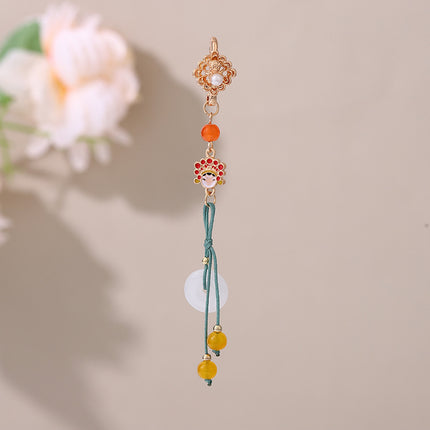 Antique Cheongsam National Tide Wind Pressure Break Elegant Pendant Brooch Hanfu Tea Clothing Tassel Retro Chinese Makeup Accessories Women