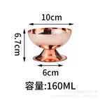 304 stainless steel ice cream cup - short, copper red