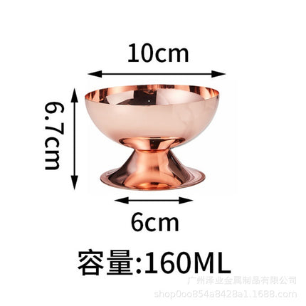 304 Stainless Steel Ice Cream Cup Entry Luxury INS Goblet Pudding Dessert Cup Cocktail Cup Smoothie Bowl Ice Cream Cup