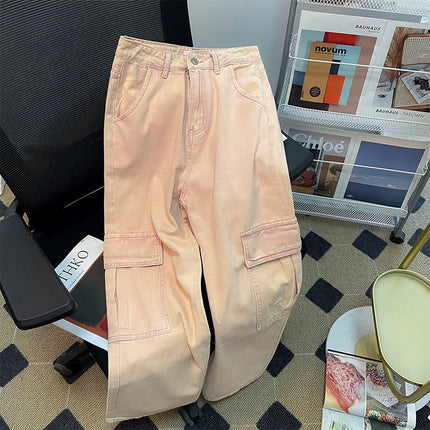 Commuter Outfit Mop Pants High Waist Work Jeans Fresh Women's Wear Slimming 2025 New Straight Leg Pants Slim Fit