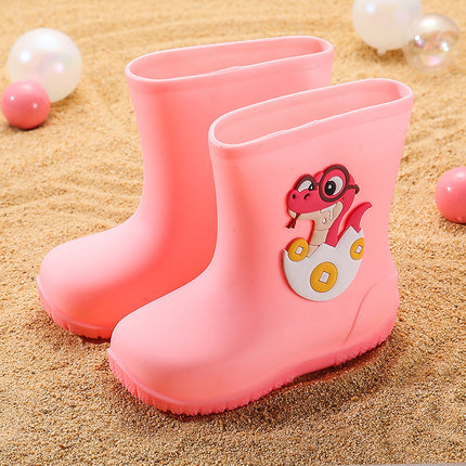 Children's water shoes in the tube boys baby waterproof rain boots girls students school children's rain boots children cartoon wholesale