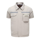 One short-sleeved gray single-layer garment (without any accessories) / S