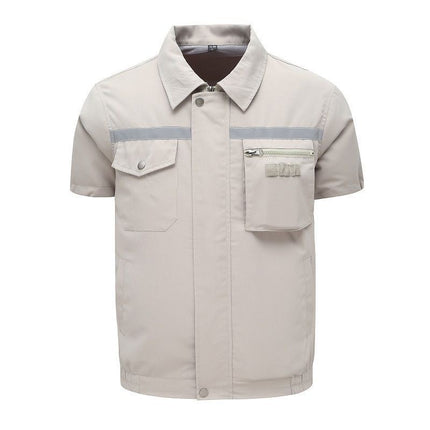 Cross-border supply air conditioning clothes summer outdoor worker labor protection work clothes short sleeve air conditioning shirt fan clothes coat