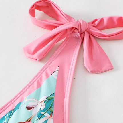 2026 One-Piece Swimsuit Chiffon Long Skirt Set Printed Tie-Up Swimsuit Two-Piece Set Sexy Printed Bikini for Women