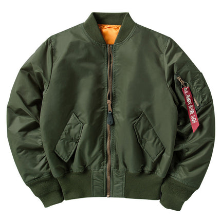 Aviator Jacket Men's MA1 Baseball Suit Trendy Ins Spring and Autumn Thin Outerwear Air Force Army Green Couple Bread Suit Coat