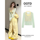 Mint green sunscreen blouse [outerwear] / S