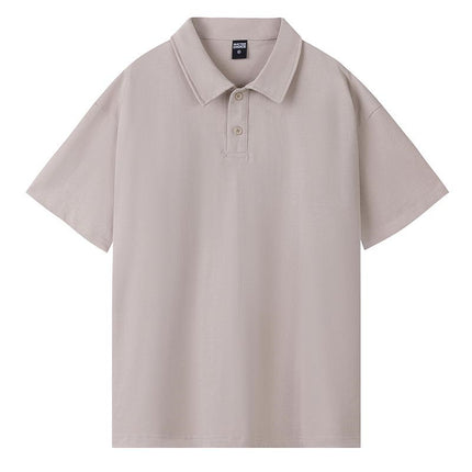 260 grams of heavy 32 double yarn cotton fashion lapel short sleeve POLO shirt men's and women's street trend can be customized