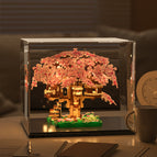 M3079 little pink sakura tree house/lamp/acrylic