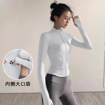 Yoga Clothing for Women 2026 New Style Jacket Quick-Drying Fitness Clothing Sports Running Suit Long-Sleeved Pilates Training Top