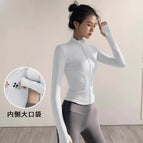 White - waist slimming + built-in pockets / S