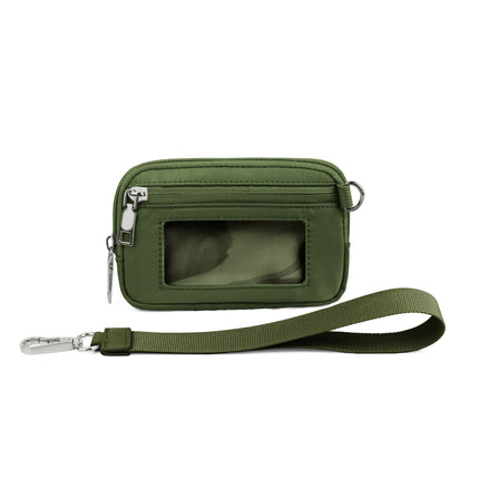 Spot Cross-Border Popular Lulu Same Style Transparent Pvc Card Holder Wrist Bag Portable Cow Color Change Storage