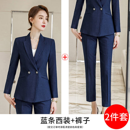 Hotel front desk work clothes female autumn jewelry Beauty Salon reception work clothes high-end stewardess uniform professional suit pants