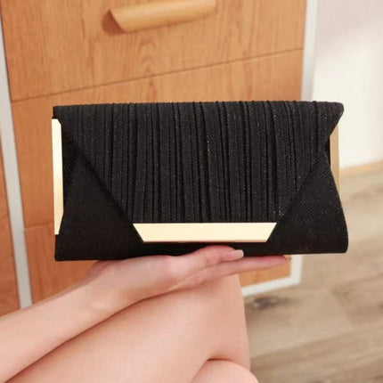Spot Wholesale Spot Amazon Pleated Evening Party Evening Bag Clutch Bag European and American Style Popular Bags