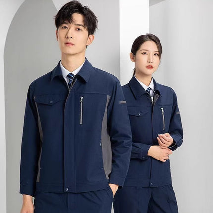 Spring and Autumn Work Clothes Season Anti-Static Suits for Men and Women Auto Repair Wear-Resistant Work Clothes Gas Station Labor Protection Clothes Work Clothes Professional