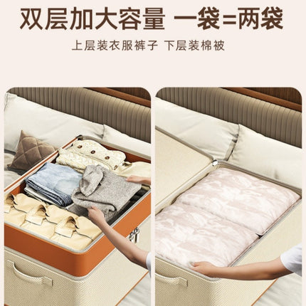 Non-woven large-capacity household clothes storage box wardrobe layered cotton quilt storage storage packaging finishing