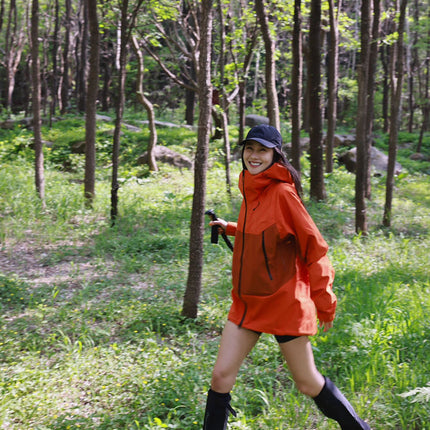 Spring and Autum Jacket Orange Orange Windproof New Anti-Splash Camping Style Travel Hiking Mountaineering Clothing Outdoor Cover for Men and Women