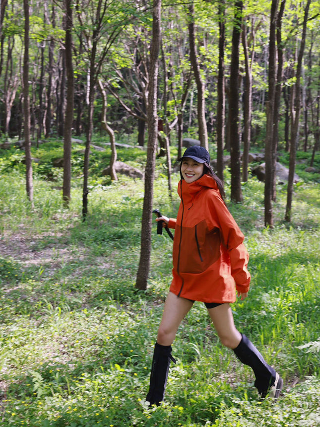 Spring and Autum Jacket Orange Orange Windproof New Anti-Splash Camping Style Travel Hiking Mountaineering Clothing Outdoor Cover for Men and Women