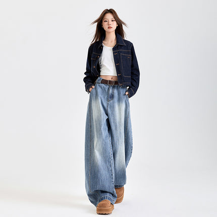 Beaver shed #2024 American jeans women 2025 spring new cleanfit loose machete wide leg pants