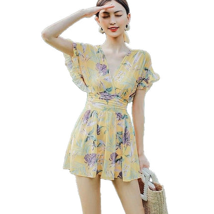 Swimming Suit Women's Summer 2025 New Hot Style Conjoined Conservative Belly Covering Slimming Swimming Pool Special Fashion Hot Spring Swimsuit