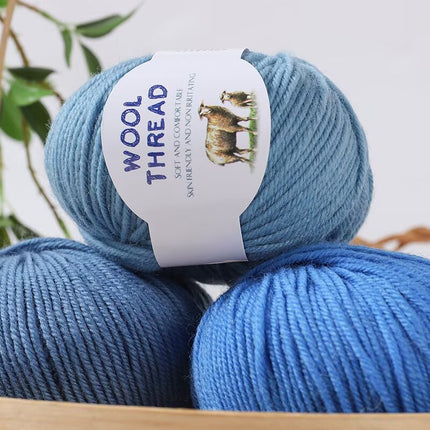 Cross-Border Wholesale Merino Wool Thread Handmade Stick Needle Hand Knitted Sweater Wool Pants Jacket Hat Scarf Shawl Thread