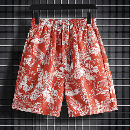 Men's Loose Beach Shorts Summer Trendy Large Size Casual Hawaiian Shorts for Business Trips