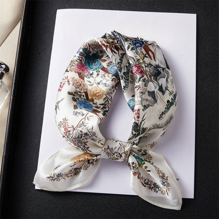 100% Silk Scarf Real Silk Premium Hangzhou Silk Small Square Scarf Spring and Autumn All-match Neck Protection Decorative Shirt Professional Scarf