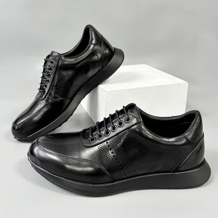 Men's Casual Leather Shoes Top Layer Cowhide Autumn and Winter Business Foot Wide Soft Sole Lightweight Comfortable Leather Sports Casual Shoes
