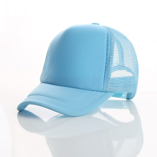 Amazon's Hottest Customized Sponge Mesh Cap for Men and Women Travel Advertising Double Solid Color Baseball Manufacturer Wholesale Buttoned Style