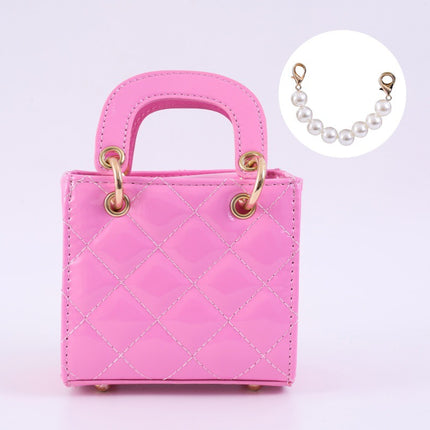 New Children's Bag Fashion Stylish Rhomboid Pearl Handbag Parent-child Crossbody Bag Mini Portable Shoulder Daffy Bag
