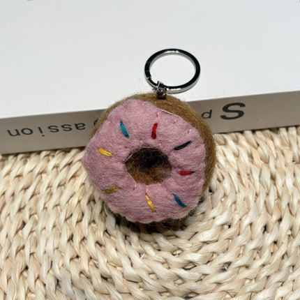 Nepalese Handmade Wool Felt Finished Vegetable and Fruit Bag Pendant Cute Bread Keychain Creative Decoration