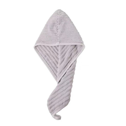 Dry Hair Cap Candy Velvet Thickeneded Water-Absorbent Quick-Drying Shower Cap for Women 2024 New Vertical Striped Turban Cross-Border Labeling Delivery