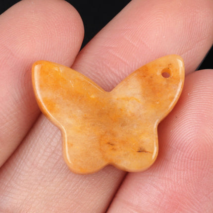 Natural Crystal Agate Stone Butterfly Pendant DIY Natural Stone Butterfly Bracelet Necklace Pendant Jewelry Accessories