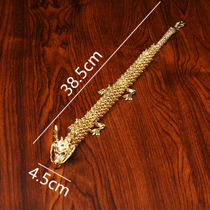 Alloy 3D Three-dimensional Activity Dragon Home Office Desktop Antique Dragon Jewelry Chinese Dragon Handle Metal Crafts